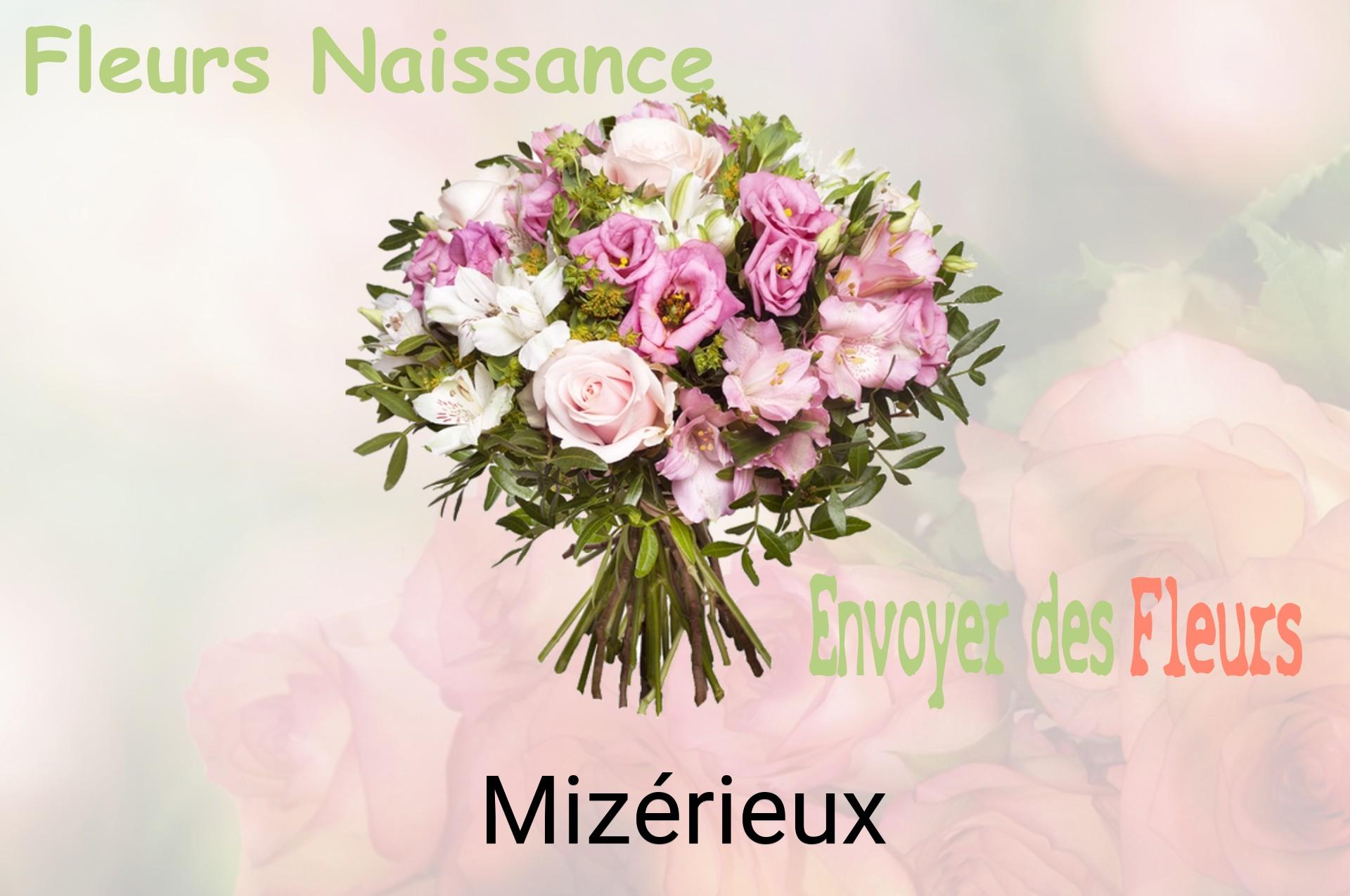 Bouquet de fleurs de naissance livré à Mizérieux